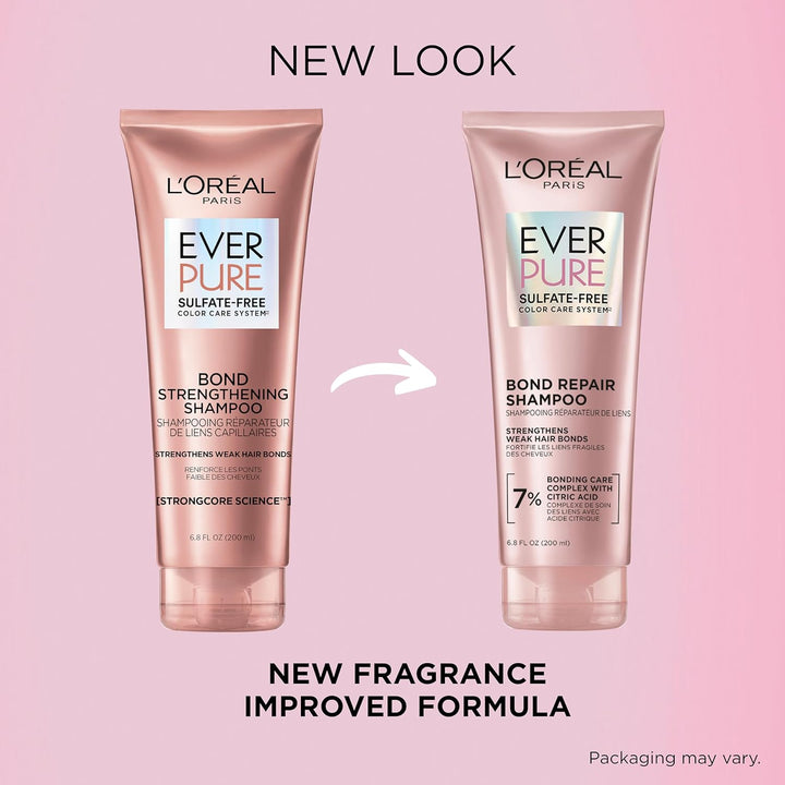 Everpure Sulfate-Free Vegan Hair Care Kit - Shampoo and Conditioner to Strengthen and Repair Hair Bonds (Packaging May Vary)