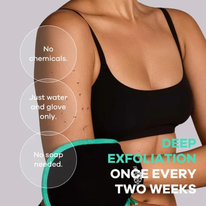 - Deep Exfoliating Glove - Polishing Mitt Body Scrubber - Korean Skin Cleaner Exfoliator & Dead Skin Buffing Treatment - Gifts for Women & Men - Keratosis Pilaris Scrub Remover - (1 Pack)