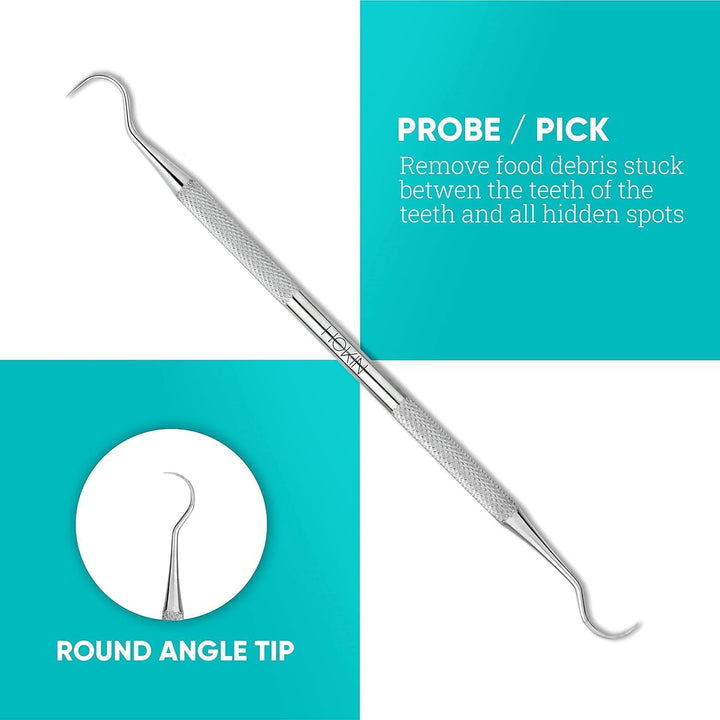 Dental Tools  Plaque Remover Teeth Cleaning Tool 4 Pcs Dental Care Kit Tooth Filling Repair Set Stainless Steel Dental Tools for Men Women Kids and Pet Care