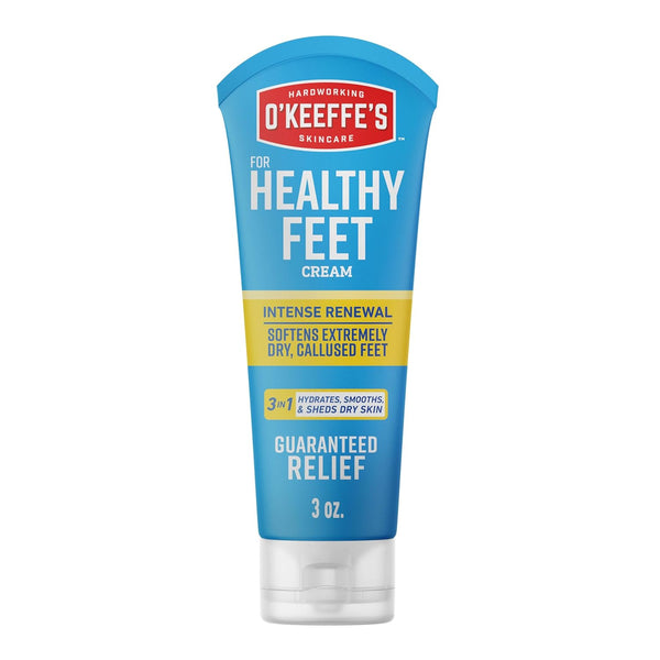 for Healthy Feet Intense Renewal Cream with Urea & Alpha Hydroxy Acid - 3 Oz Tube (1 Pack) - Chemically Exfoliates and Softens Extremely Callused, Dry Feet