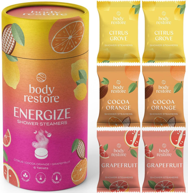 Shower Steamers Aromatherapy 6 Pack - Boo Basket Stuffers for Women, Christmas Stocking Stuffers, Birthday Gifts, White Elephant, Relaxation, Self Care, Spa Shower Bombs - Bloom