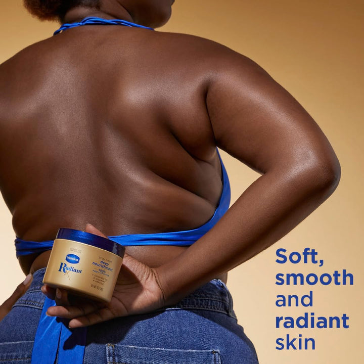 Radiant X Deep Nourishment Body Cream 100% Pure Shea Butter, Coconut Oil, Vitamin C, & Peptides 10 Oz