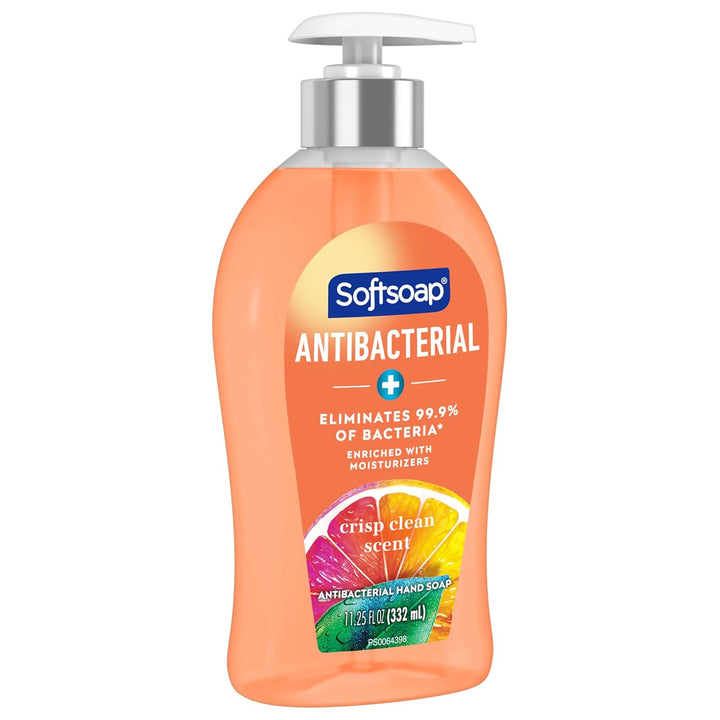 44571 Antibacterial Hand Soap, Crisp Clean, 11 1/4 Oz Pump Bottle, 6/Carton