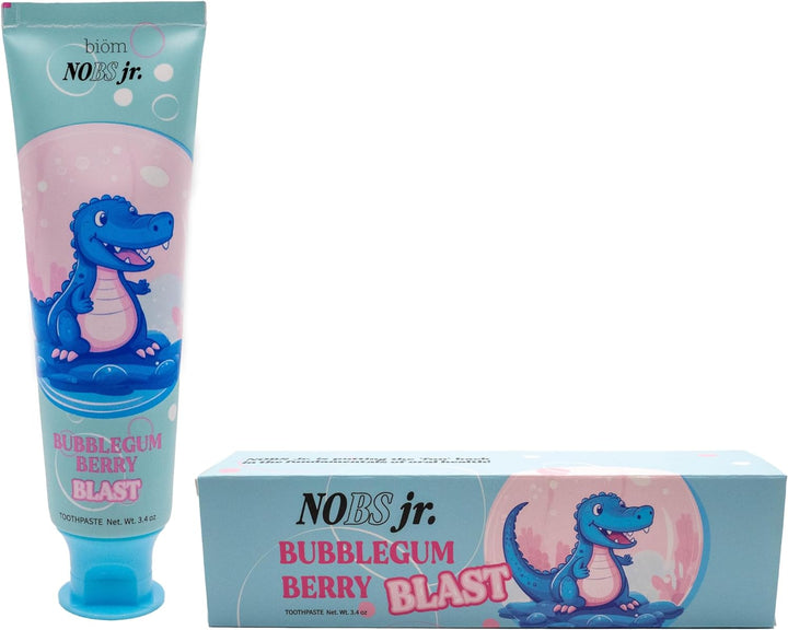 Jr. Kids Nano Hydroxyapatite Toothpaste – Fluoride Free, Sls-Free, Remineralizing - Dentist Formulated - Bubblegum Berry