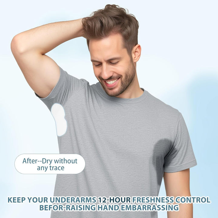 Armpit Sweat Pads for Women and Men, Underarm Sweat Pads Can Easily Absorb Sweat and Neutralize Odors, Individually Packaged Sweat Pads for under Arms Stay Confident (100 Count (Pack of 1))