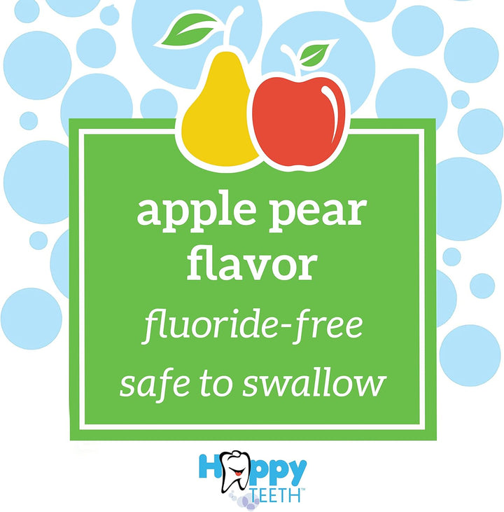Fluoride-Free Baby Toothpaste, Safe to Swallow, Apple Pear, 1-Pack, 1.4Oz/40G, 0-3 Years