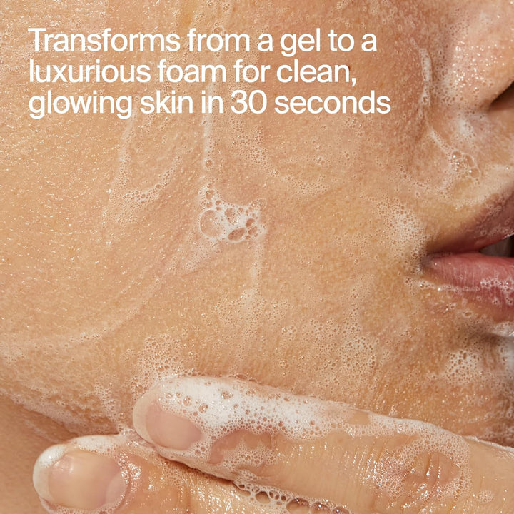 Superfood Facial Cleanser - Kale + Green Tea Daily Face Wash, Gentle Makeup Remover, with Soothing Antioxidants for Glowing Skin, Ph Balance, Clean Pores, Sulfate-Free, Refillable