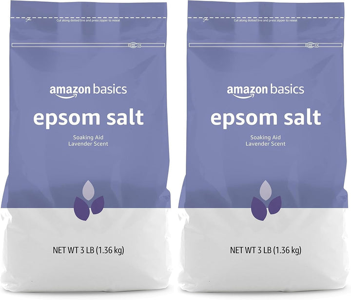 Amazon Brand - Solimo Epsom Salt Soaking Aid, Eucalyptus Scented, 3 Pound