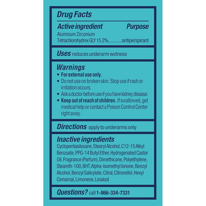 Antiperspirant Deodorant Twin Pack Shower Clean 48-Hour Sweat and Odor Protection Antiperspirant for Women 2.6 Oz