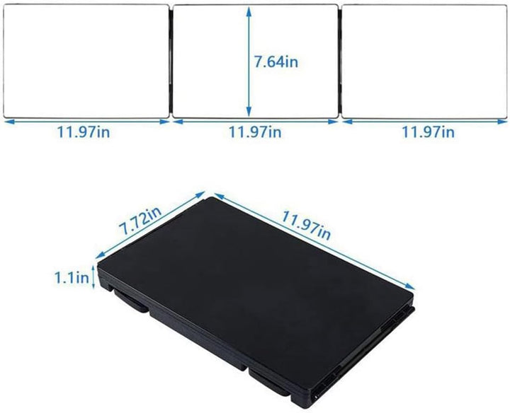 3 Way Mirror for Hair Cutting,360 Trifold Mirror with Height Adjustable Telescoping Hooks,And 5X Magnification,For Makeup, Hair Styling