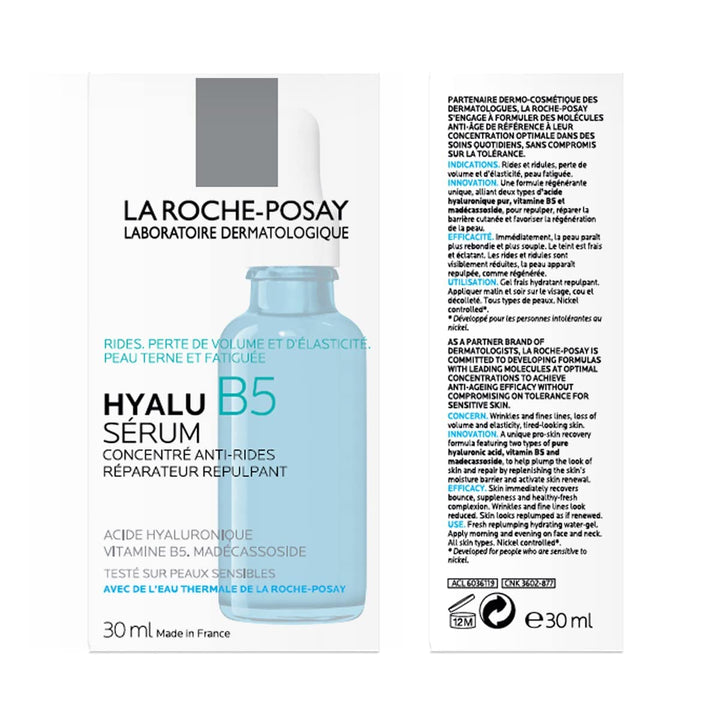 Hyalu B5 Pure Hyaluronic Acid Serum for Face, Vitamin B5 + Hyaluronic Acid + Madecassoside, Hydrating Serum Visibly Plumps Skin, Sensitive Skin Safe, anti Aging, Oil-Free