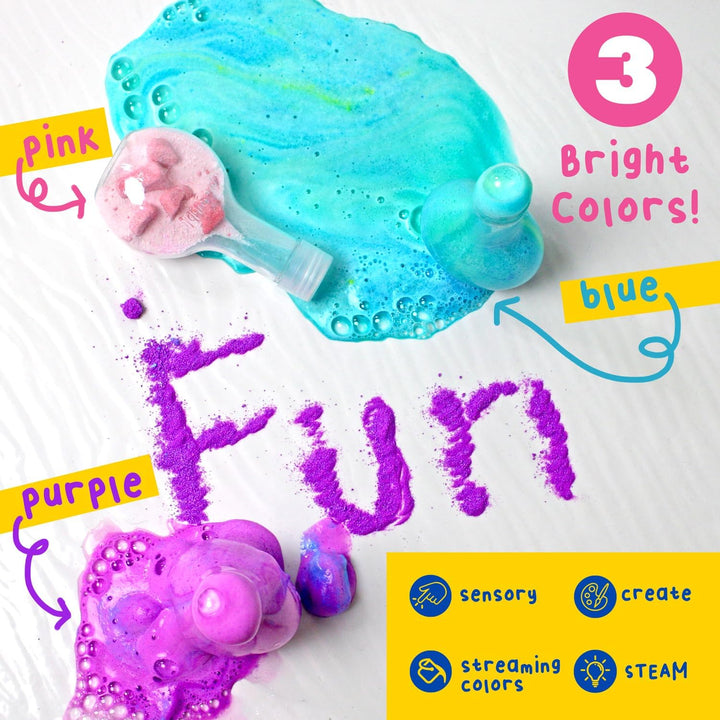 Kids Original Bath Bomb Potions - Colorful Fizzy Fun - Cool Foam and Bubble Science Beaker Bath Toys (Pack of 4)