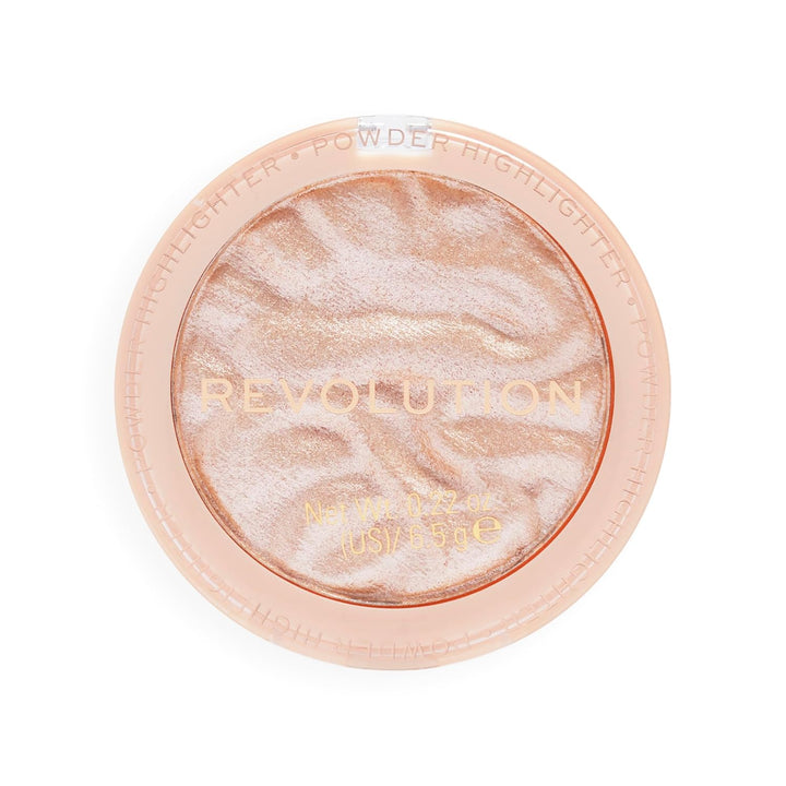 Revolution, Reloaded Pressed Powder Highlighter, Intensely Pigmented for a High Impact Dewy Finish, Dare to Divulge, 0.22 Oz