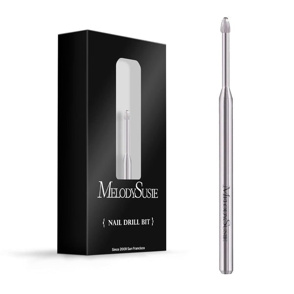 Cuticle Clean Nail Drill Bit 3/32'', Professional Safety Carbide under Nail Cleaner Nail Bit for Cuticle Dead Skin Nail Prepare, Two Way Rotate, Manicure Nail Salon Supply(Silver, Fine)