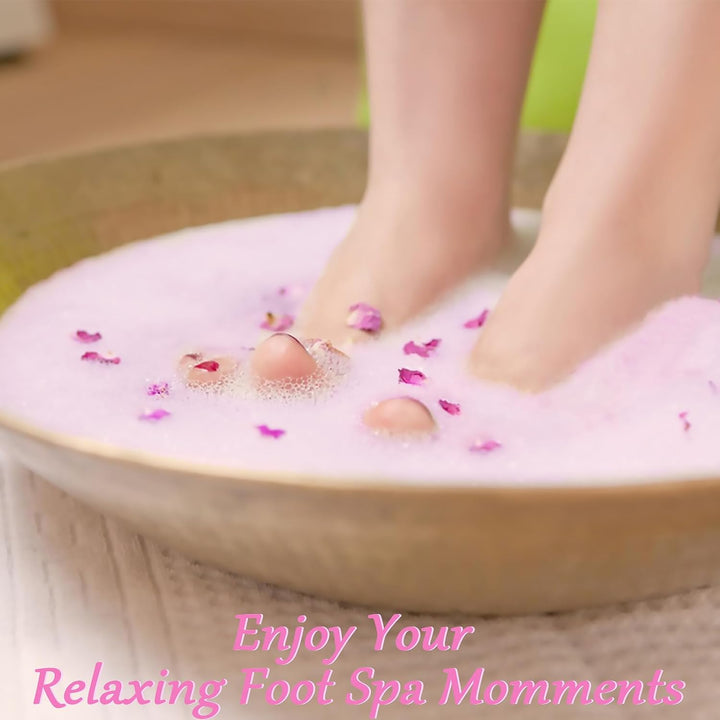 Bath Foot Bombs, 16 Pack Foot Soak with Bath Salt and Tea Tree Oil. Organic Natural Handmade Aroma Pure Essential Oil Bubble Foot Balls for Foot Callus, Dry Cracked, Stubborn Foot Odor Scent.