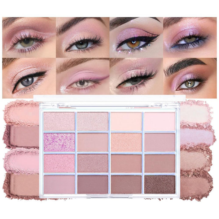 Neutral Nude Brown Smokey Eye Shadow Palette,Rose Gold Bronze Naked Cream Eyeshadow Palette Makeup,Natural Eyeshadow for Eyes Long Lasting Naturing-Looking