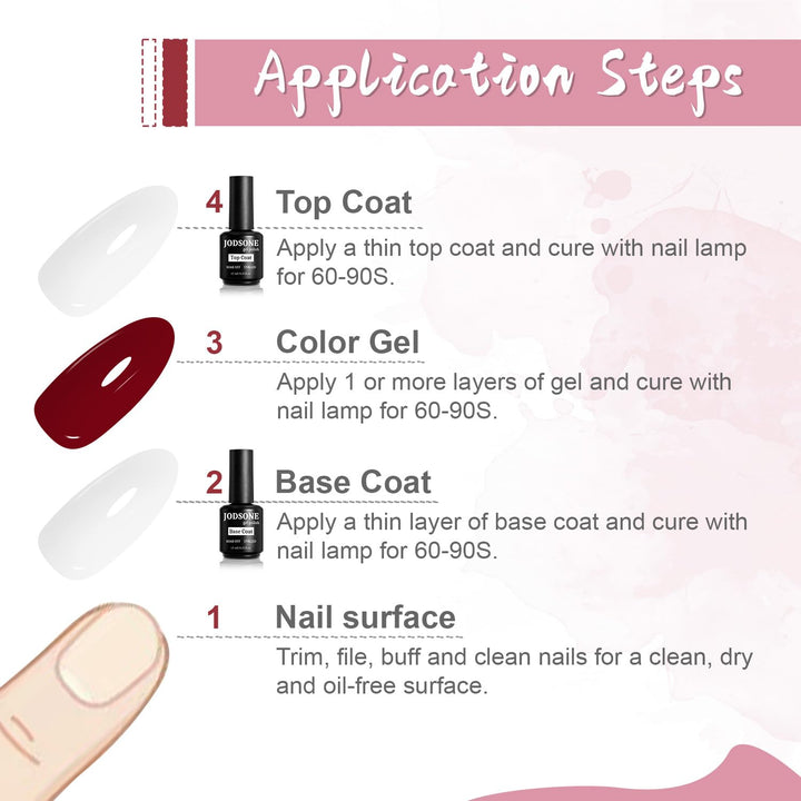 2 Bottles of Top Coat Base Coat Set No Wipe Foundation Combination Bright Surface at Home DIY Nail Salon Girl Gift
