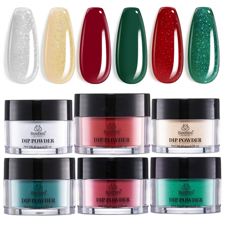 Beetles Dip Powder Liquid Set - 2 in 1 Dip Base & Top Coat and Activator, Dip Nail Liquid Set for Dipping Powders French Nail Design Dip Nail Kit Manicure Gift for Women, 0.51 Fl.Oz/Bot