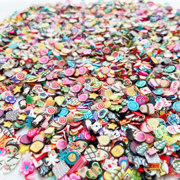 3000 PCS Clay Slices Fruit Nail Art Slices for DIY 3D Polymer Slices Making Polymer Clay Slices for Nail Art（Mixed Slices）