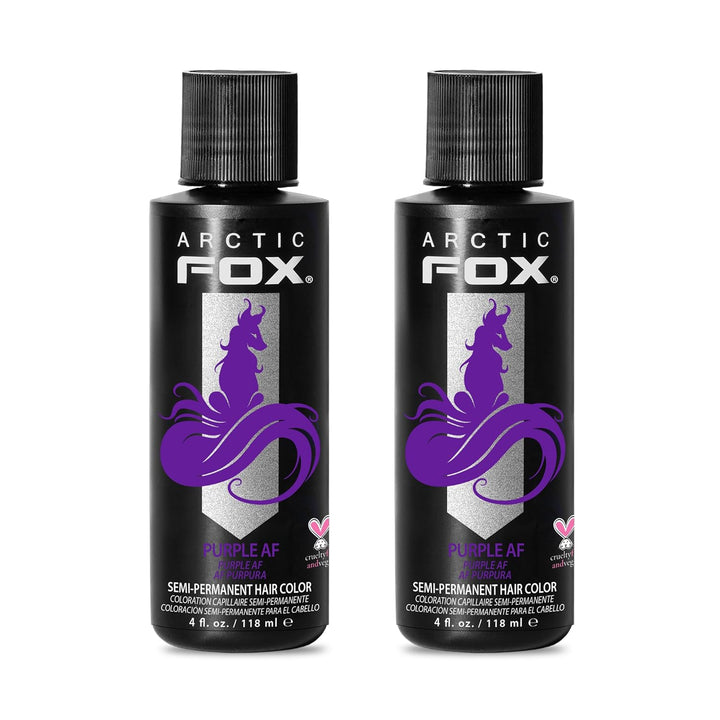 Vegan and Cruelty-Free Semi-Permanent Hair Color Dye (8 Fl Oz, PURPLE AF)