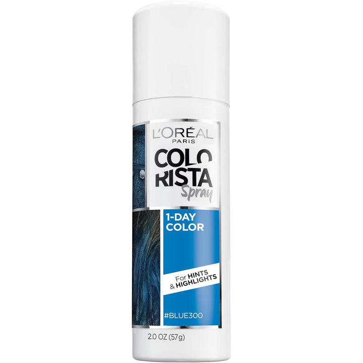 Colorista 1-Day Washable Temporary Hair Color Spray, Silver, 2 Ounce