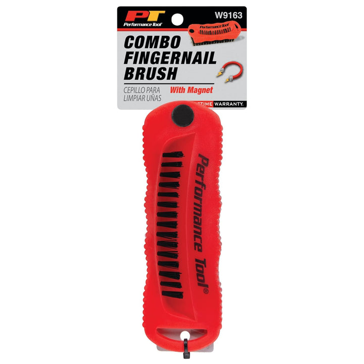 W9163 Utility and Fingernail Brush with Magnet / Scrub Brush