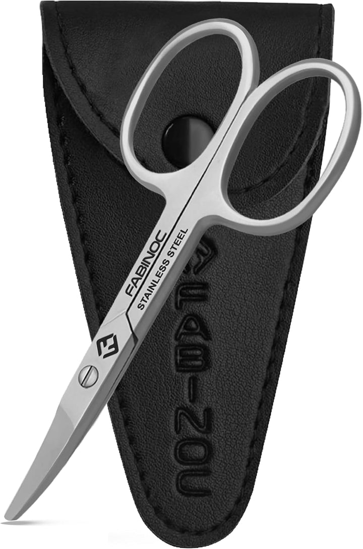 Curved Nail Scissors for Women & Men – German Quality Stainless Steel – Small Manicure Pedicure Scissors for Fingernail, Toe Nail, Eyebrows & Mustache