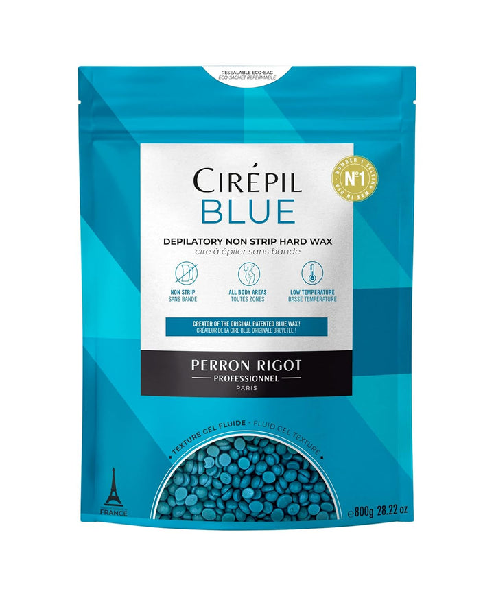 - Blue - 400G - 14.11 Oz Wax Beads Bag - All-Purpose, Unscented & No Strip Needed - Perfect for Sensitive Skin - Fluid Gel Texture, Easy Removal, Peel-Off Wax