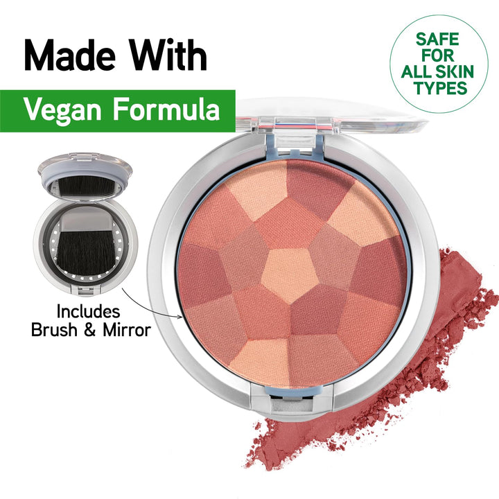 Powder Palette Multi-Colored Blush, Silky Smooth Formula, Hypoallergenic, Blends Easily without Irritation – Blushing Rose