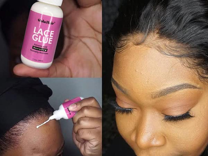 Lace Glue Kit - Complete Set with Lace Tint Mousse, Wig Installation & Melting Spray(Medium Brown)