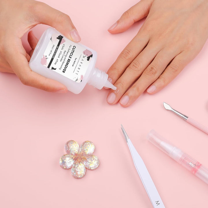 Cuticle Remover Liquid, 50Ml Professional Instant Softener Cream for Dry Cuticles, Salon-Quality Nail Care Dissolver for Manicure & Pedicure Use