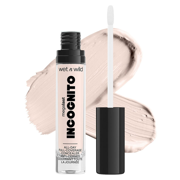 Mega Last Incognito All-Day Full Coverage Liquid Matte Concealer, Light Beige, 0.18 Ounce