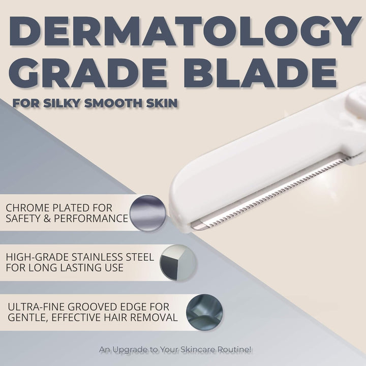 Dermaplaning Razor (9 Count) – Face Razors for Women for Peach Fuzz, Eyebrow Shaping & Gentle Exfoliation – at Home Facial Shaver for Smooth Skin & Flawless Makeup Prep