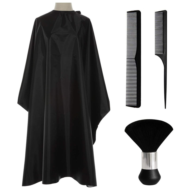 Kids Haircut Cape and Neck Duster Brush Hair Comb Set Professional Barber Hairbrush and Children Dolphin Hairdresser Apron with Adjustable Snap Closure Extra Long Cape 47X39 Inch