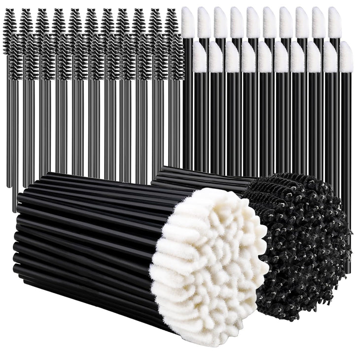 Mascara Wands, Disposable Mascara Wand 200Pcs, Lip Applicators Disposable Mascara Makeup Applicator Lipgloss Lip Brush Mascara Brush Lipstick Tester Wands Black