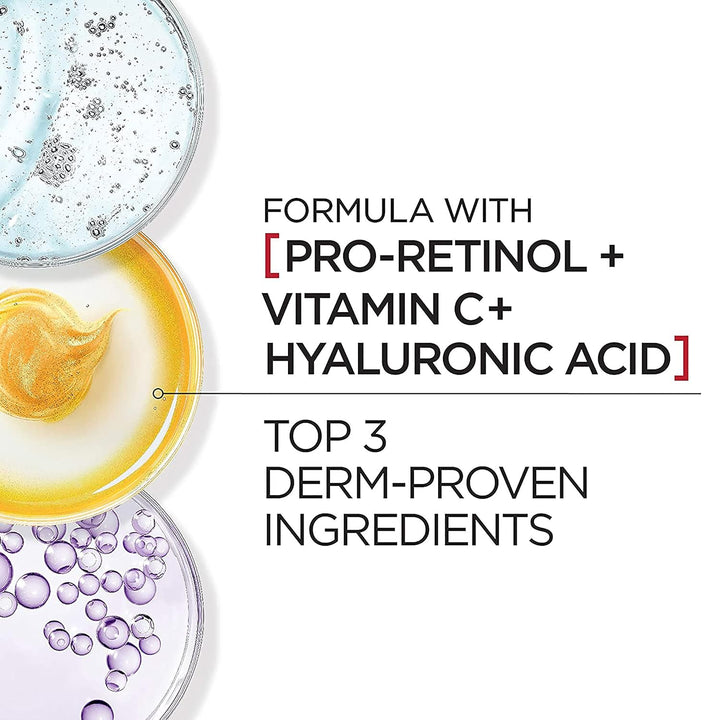 Revitalift Triple Power Anti-Aging Eye Cream, Pro Retinol, Hyaluronic Acid & Vitamin C, Reduce Wrinkles & Puffiness 0.5 Fl. Oz.