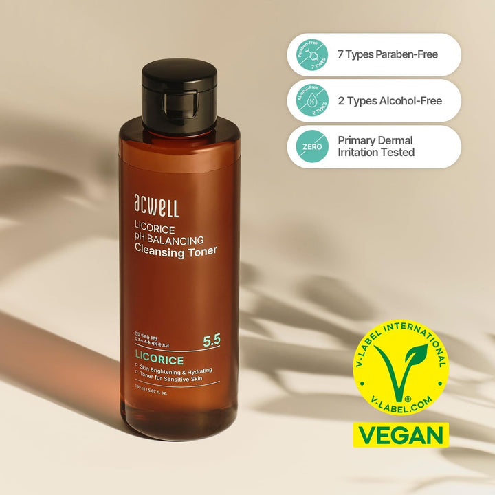 Licorice Ph Balancing Cleansing Toner 5.1 Fl.Oz. - PH5.5 Hydrating Makeup Cleansing Astringent - Skin Clearing, Reduce Pigmentation, Acne and Dark Spots