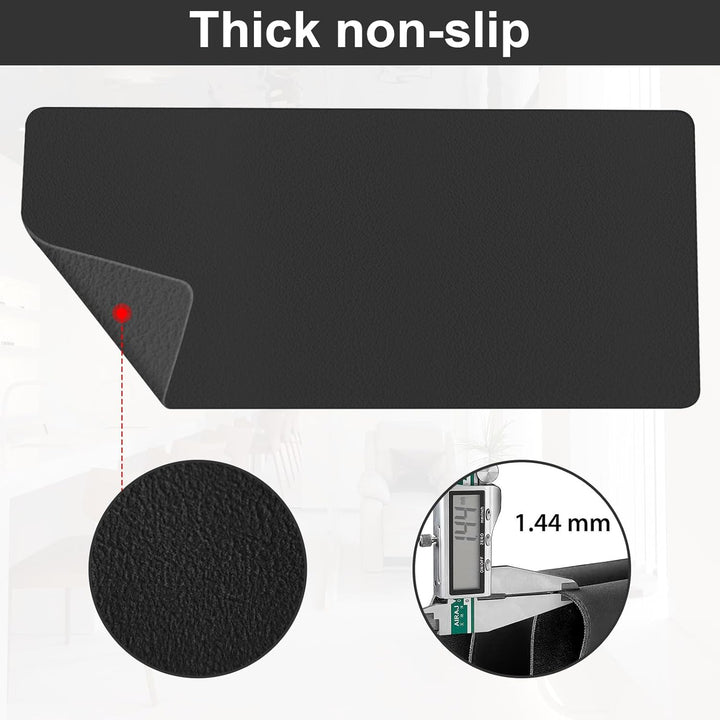 Nail Art Table Mat,Foldable Nail Arm Rest Pad for Nails,Soft Microfiber PU Leather Nail Mat for Table,Waterproof Manicure Pad,Nail Table Pad for Nail Technician Salon Home-Black