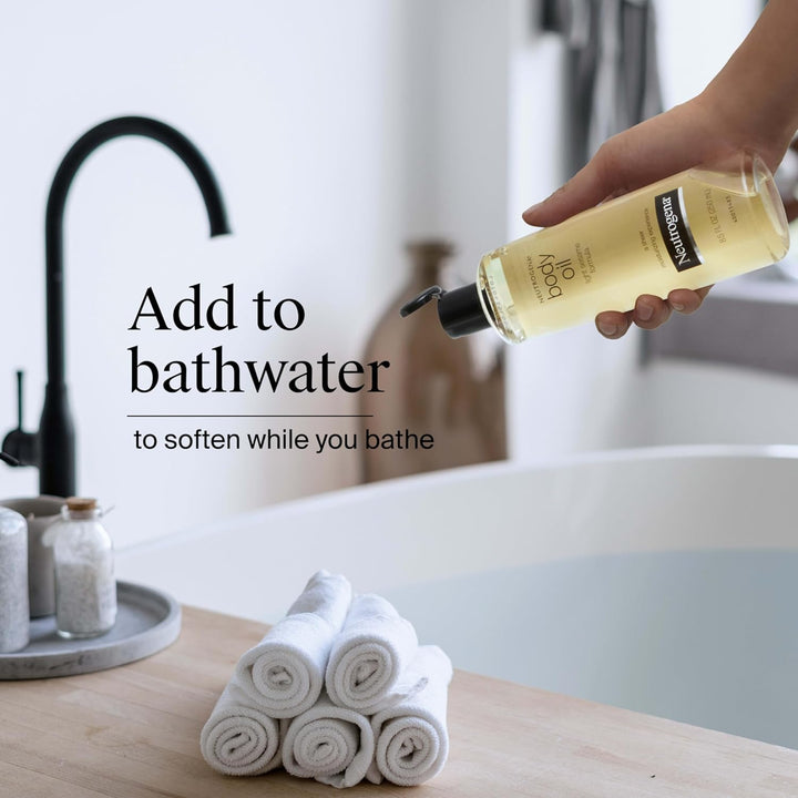 Body Oil, Light Sesame Formula, Fragrance Free, Lightweight Moisturizing Body Oil for Silky, Soft Skin, Non-Greasy Hydration, 8.5 Fl Oz Bottle, 1 Count