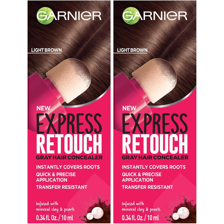 Hair Color Express Retouch Gray Hair Concealer, Instant Gray Coverage, Brown, 1 Count