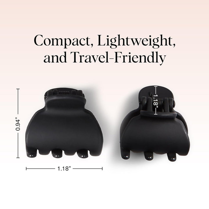 Mini Claw Clips for Women - Stylish Small Hair Clips for Kids | Stays in Place without Pulling or Snagging | Durable & Sturdy Plastic | Ideal Gifts for Women - Tortoise & Black, 6 Pcs