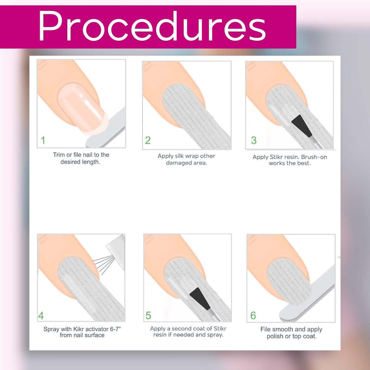 Sheeeer Magic Silk Wrap - Self Adhesive Manicure Nail Art Tool - DIY Nail Extension - 2 Count