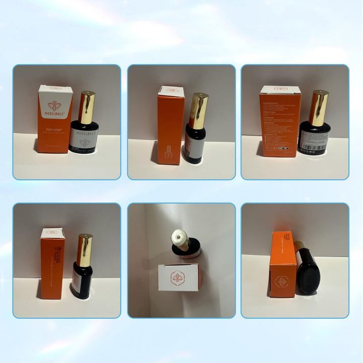 Gel Top Coat, 15Ml No Wipe Gel Nail Polish High Gloss Top Coat Shiny Long Lasting Clear Top for Acrylic Nails, Need U V/LED Lamp for Home DIY Gift and Fall Manicure Salon