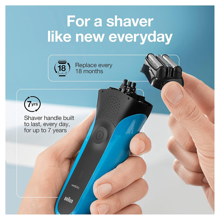 Electric Razor for Men, Series 3 310S Electric Foil Shaver, Rechargeable, Wet & Dry