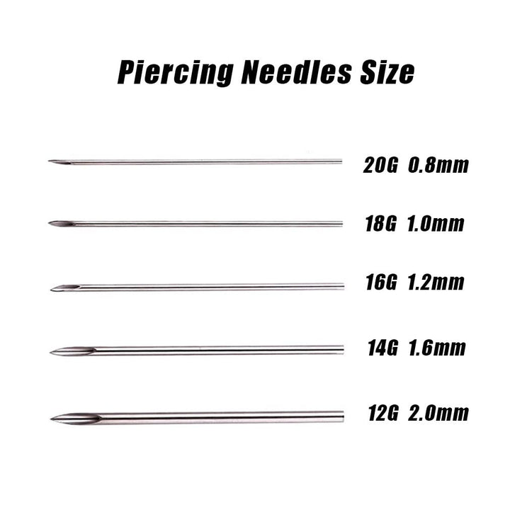 Piercing Needles - LQ 100Pcs 16G Body Piercing Needles Disposable Professional Piercing Needles for Body Ear Navel Nose Lip Nipple (16G 100PC)