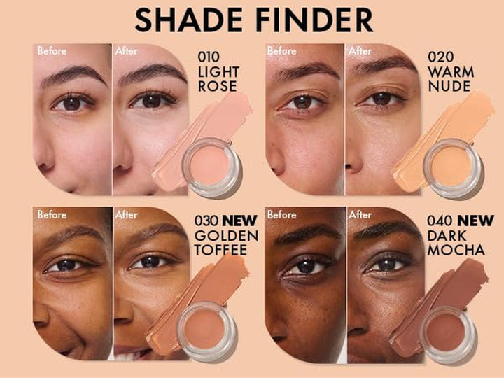 | under Eye Brightener | Conceal & Brighten Dark Circles | with Hyaluronic Acid & Shea Butter | Vegan, Cruelty Free & Paraben Free (010 | Light Rose)