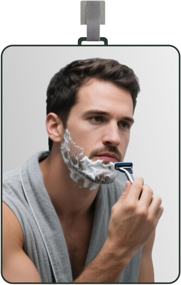 Shower Mirror Fogless for Shaving Men Fog Free anti Fog Bathroom No Fog Proof Anti-Fog Hanging Shatterproof RV (9” X 7”)