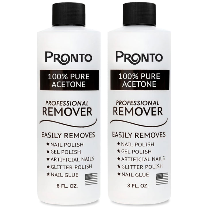 100% Acetone Gel Nail Polish Remover - Gel Polish Remover for Nails | Acetone Nail Polish Remover for Nails for Removal of Glue, Gel, Acrylic & Dip | Gel Polish Remover, 8 Fl Oz