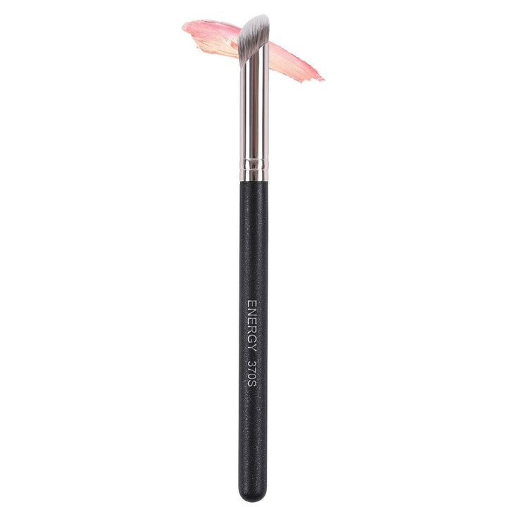 Concealer Brush under Eye Mini Angled Flat Top Kabuki Nose Contour Brush for Concealing Blending Setting Buffing with Powder Liquid Cream Cosmetic Pro Small Makeup Foundation Brushes 270