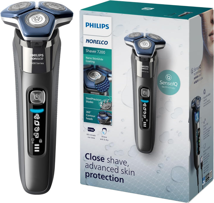 Philips  Shaver 7200, Rechargeable Wet & Dry Electric Shaver with Senseiq Technology and Pop-Up Trimmer, S7887/82